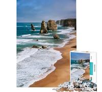Jigsaw Puzzles 1000 Piece for Adults Twelve Apostles Coastline, Australia Learning Educational Toys Educational Game Hand Speed Race Great Gifts (Size 50x75cm)