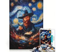 Jigsaw Puzzles 1000 Piece for Adults Van Gogh Wizardry Starry Night Brain Teaser Game Stress Reliever Every Piece Is Unique 38x26cm