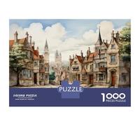 Jigsaw Puzzles 1000 Piece for Adults Vintage European Townscape-2 Adult Jigsaw Hands-on Game Wall Decoration Gifts for Friends And Family 38x26cm/1000pcs