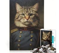 Jigsaw Puzzles 1000 Piece for Adults War Cat Brain Teaser Game Stress Reliever Every Piece Is Unique 50x75cm