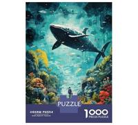Jigsaw Puzzles 1000 Piece for Adults Whale Fantasy Artwork Adult Jigsaw Hands-on Game Wall Decoration Gifts for Friends And Family 38x26cm/1000pcs
