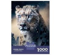 Jigsaw Puzzles 1000 Piece for Adults White Leopard Teenager Puzzles Hands-on Game Home Decoration Birthday Present, Gifts, 38x26cm/1000pcs