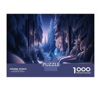 Jigsaw Puzzles 1000 Piece for Adults Winter Forest Snow Path Adult Jigsaw Hands-on Game Wall Decoration Gifts for Friends And Family 52x38cm/1000pcs