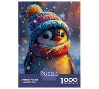 Jigsaw Puzzles 1000 Piece for Adults Winter Penguin Art Print Jigsaw for Adults Family Games But Fun And Humorous Birthday Present, Gifts, 38x26cm/1000pcs