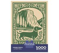 Jigsaw Puzzles 1000 Piece for Adults Yosemite National Park Dachshund Vintage Jigsaws for Adults Hands-on Game But Fun And Humorous Educational Challenge 38x26cm/1000pcs