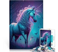 Jigsaw Puzzles 1000 Piece for teenagers A cartoon unicorn learning educational 38x52cm is ideal as gifts for the whole family for Age 14+