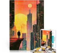 Jigsaw Puzzles 1000 Piece for teenagers A Wanderer in Dystopia Präzisionsschnitt Geburtstagsgeschenk, Geschenke38x26cm