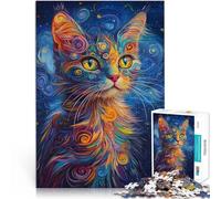 Jigsaw Puzzles 1000 Piece for teenagers Abstract Kintsugi Cat Mustermontage Lustige Aktivitäten für zu Hause, Geburtstagsgeschenk, Reisegeschenk,75x50cm