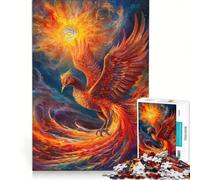 Jigsaw Puzzles 1000 Piece for Teenagers Abstract Phoenix, Fun Games, Challenging To Complete, Deal As Gifts for The Whole Family 50x75cm