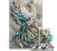 Jigsaw Puzzles 1000 Piece for Teenagers Abstract Phoenix Kintsugi, Fun Games, Challenging To Complete, Deal As Gifts for The Whole Family 38x52cm