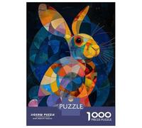 Jigsaw Puzzles 1000 Piece for Teenagers Abstract Rabbit Jigsaw Puzzle Relaxing Games Wall Decoration Gifts for Friends And Family 38x26cm/1000pcs