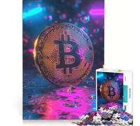 Jigsaw Puzzles 1000 Piece for Teenagers Aesthetic Bitcoin Crypto, Fun Games, Challenging To Complete, Deal As Gifts for The Whole Family 50x75cm