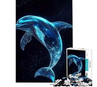 Jigsaw Puzzles 1000 Piece for Teenagers Algorithmic Cosmic Dolphin Toys Educational Games Brain Teaser Game for The Whole For Birthdays (Size 38x26cm)