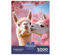 Jigsaw Puzzles 1000 Piece for Teenagers Alpaca Love in Bloom Jigsaw Puzzle Relaxing Games Wall Decoration Gifts for Friends And Family 70x50cm/1000pcs