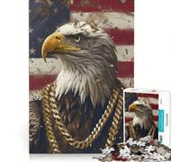 Jigsaw Puzzles 1000 Piece for Teenagers American Bald Eagle, Fun Games, Challenging To Complete, Deal As Gifts for The Whole Family 38x52cm