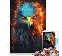 Jigsaw Puzzles 1000 Piece for Teenagers American Eagle Pride Fire, Fun Games, Challenging To Complete, Deal As Gifts for The Whole Family 38x52cm