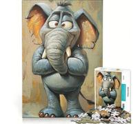 Jigsaw Puzzles 1000 Piece for Teenagers An Elephant, Fun Games, Challenging To Complete, Deal As Gifts for The Whole Family 38x52cm