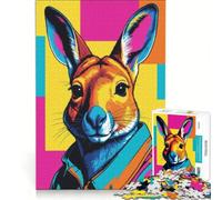 Jigsaw Puzzles 1000 Piece for Teenagers Animal Colorful WALLABY, Fun Games, Challenging To Complete, Deal As Gifts for The Whole Family 38x52cm