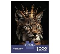 Jigsaw Puzzles 1000 Piece for Teenagers Animal Lynx King Adult Puzzles Relax Games Pattern Assembly Great Gift for Gaming 52x38cm/1000pcs