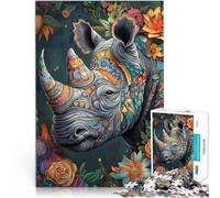 Jigsaw Puzzles 1000 Piece for teenagers Animal Rhino Geschenke zum Suchbegriff: "Herausfordernde Spiele" Geschenkideen38x26cm