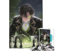 Jigsaw Puzzles 1000 Piece for Teenagers Anime Man Playing Chess with Magic Help The Brain Exercise For Family Fun Fun Games Suitable for Ages 14 And Up (38x52cm)