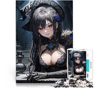 Jigsaw Puzzles 1000 Piece for teenagers Anime Witch with Red Eyes Quizspiel Einzigartige Geburtstags- und Geschenkideen75x50cm