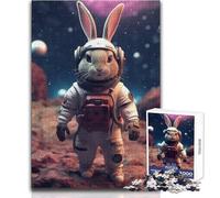 Jigsaw Puzzles 1000 Piece for Teenagers Astro Bunny Cozy And Calming Leisure Fun Seamless Fit High Precision Toy Size 38x52cm