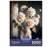 Jigsaw Puzzles 1000 Piece for Teenagers Beige Flowers Art Design Teenager Puzzles Hands-on Game Wall Decoration Challenging To Complete 52x38cm/1000pcs