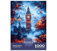 Jigsaw Puzzles 1000 Piece for Teenagers Big Ben Autumn Teenager Puzzles Hands-on Game Wall Decoration Challenging To Complete 52x38cm/1000pcs