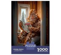 Jigsaw Puzzles 1000 Piece for Teenagers Bigfoot on The Toilet Puzzle for Adults Toy Wall Decor Difficult Challenge Challenging To Complete 70x50cm/1000pcs