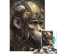 Jigsaw Puzzles 1000 Piece for Teenagers Biomechanical Ape Jigsaw for Adults Hands-on Game Analysis And Logic Great Gifts for Gaming (Size 38x52cm)