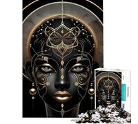 Jigsaw Puzzles 1000 Piece for Teenagers Black African Goddess Jigsaw for Adults Hands-on Game Analysis And Logic Great Gifts for Gaming (Size 50x75cm)