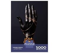 Jigsaw Puzzles 1000 Piece for Teenagers Black And Gold Jewel Hand1 Adult Puzzles Hands-on Game Perfect Decoration Great Gift for Gaming 70x50cm/1000pcs