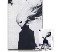 Jigsaw Puzzles 1000 Piece for Teenagers Black And White Phantom Toy Intellectual Game Staycation Kill Time Secret Santa Gifts Size 38x26cm