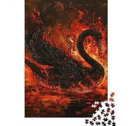 Jigsaw Puzzles 1000 Piece for Teenagers Black Swan Art Print Puzzles for Adults Fun Games Analysis And Logic Educational Challenge 52x38cm/1000pcs