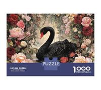 Jigsaw Puzzles 1000 Piece for Teenagers Black Swan Wall Mural Jigsaw Puzzle Relaxing Games Wall Decoration Gifts for Friends And Family 38x26cm/1000pcs