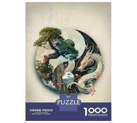 Jigsaw Puzzles 1000 Piece for Teenagers Bonsai Dragon Yin Yang Teenager Puzzles Hands-on Game Wall Decoration Challenging To Complete 38x26cm/1000pcs