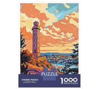 Jigsaw Puzzles 1000 Piece for Teenagers Bristol Lighthouse Sunset Teenager Puzzles Hands-on Game Wall Decoration Challenging To Complete 70x50cm/1000pcs