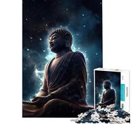 Jigsaw Puzzles 1000 Piece for Teenagers Buddha Galaxy Universe Toys Educational Games Brain Teaser Game for The Whole For Birthdays (Size 38x52cm)