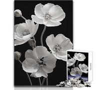 Jigsaw Puzzles 1000 Piece for Teenagers Buttercups Black And White Cozy And Calming Leisure Fun Seamless Fit High Precision Toy Size 50x75cm