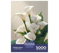 Jigsaw Puzzles 1000 Piece for Teenagers Calla Lily Flowers Adult Puzzles Hands-on Game Perfect Decoration Great Gift for Gaming 70x50cm/1000pcs