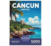Jigsaw Puzzles 1000 Piece for Teenagers Cancun Mexico Travel Jigsaw Puzzle Fun Games Perfect Decoration Gifts for Friends And Family 38x26cm/1000pcs