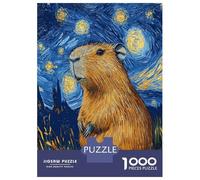 Jigsaw Puzzles 1000 Piece for Teenagers Capybara Starry Night Puzzles for Adults Anti-Stress Toys Analysis And Logic Birthday Present, Gifts, 38x26cm/1000pcs