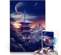 Jigsaw Puzzles 1000 Piece for teenagers Celestial Japanese Temple Spielspielzeug Geburtstagsgeschenk, Geschenke75x50cm