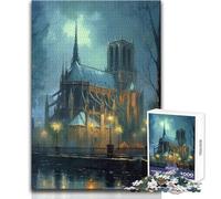Jigsaw Puzzles 1000 Piece for Teenagers Chartres Cathedral Paris Beautiful Design Game Improve Memory Birthday Gift Size 50x75cm