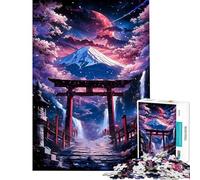 Jigsaw Puzzles 1000 Piece for Teenagers Cherry Dream Torii Gate Puzzle for Adults Family Games A Work of Art Challenging To Complete (Size 50x75cm)