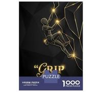 Jigsaw Puzzles 1000 Piece for Teenagers Climber with Golden Outline Adult Puzzles Hands-on Game Perfect Decoration Great Gift for Gaming 70x50cm/1000pcs