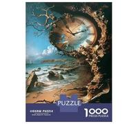 Jigsaw Puzzles 1000 Piece for Teenagers Clock on The Beach Adult Puzzles Relax Games But Fun And Humorous Challenging To Complete 38x26cm/1000pcs