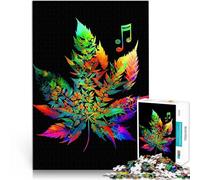 Jigsaw Puzzles 1000 Piece for teenagers Colorful Cannabis Handgeschwindigkeitswettbewerb Geschenk zum Geburtstag75x50cm