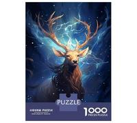 Jigsaw Puzzles 1000 Piece for Teenagers Cosmic Celestial Deer Puzzle for Adults Toy Wall Decor Difficult Challenge Challenging To Complete 38x26cm/1000pcs
